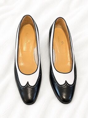 Tanino Crisci Handmade Italian Leather Black and White Women's Loafers